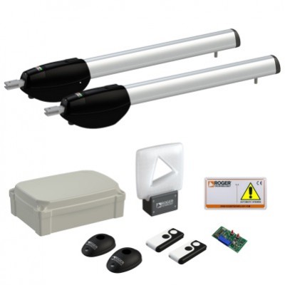 KIT AUTOMAZIONE CANCELLI A BATTENTE BRUSHLESS ROGER TECHNOLOGY BE20/210